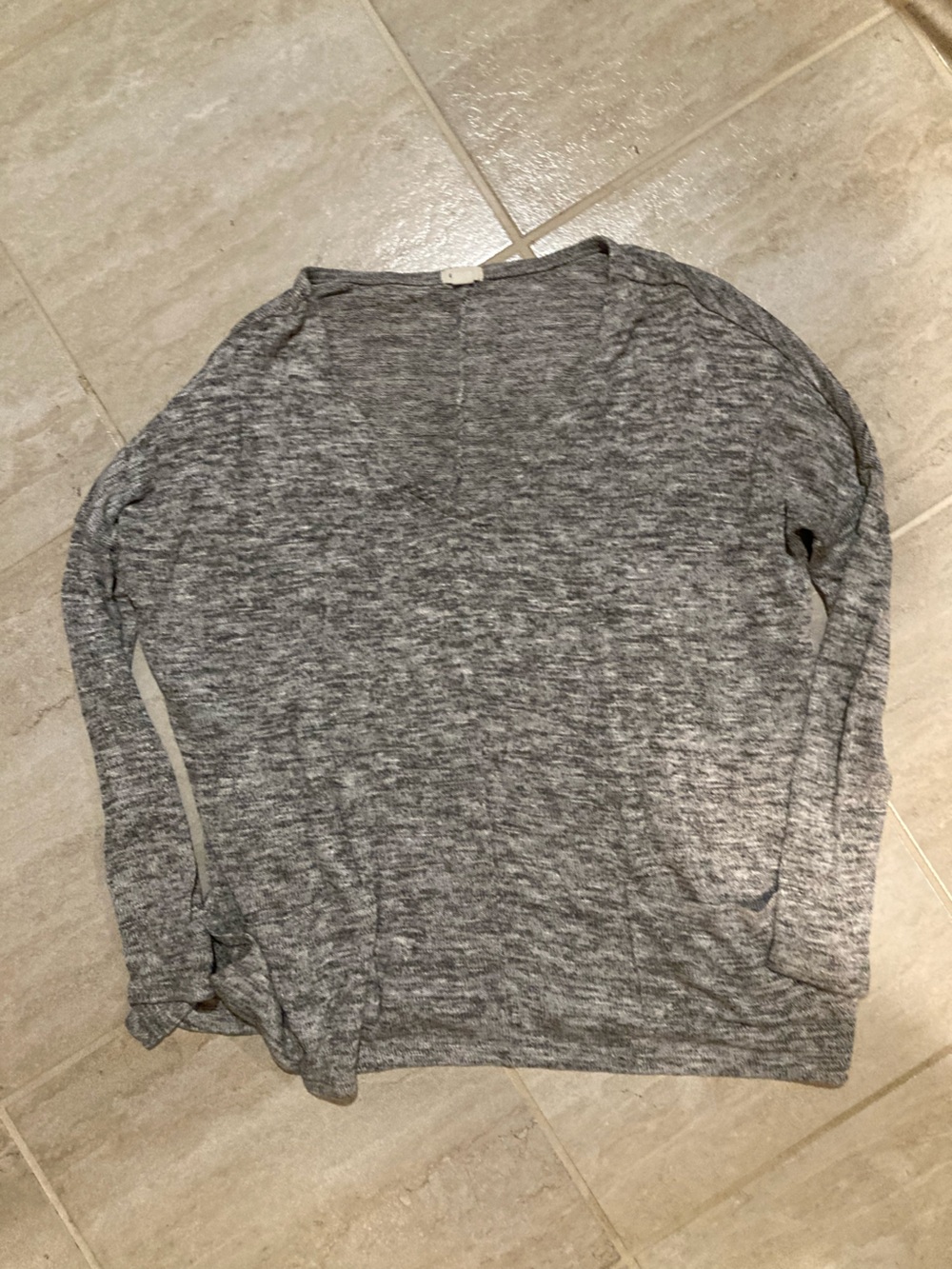 Garage Gray Marled Long Sleeve Sweater